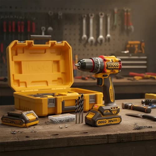 Taladro Atornillador Percutor 13mm Brushless Cidli20668 Color Amarillo Frecuencia 50hz 60hz