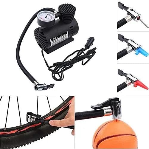 Compresor Inflador Aire Metal Auto Neumatico Portatil Color Negro Fase Eléctrica Bifásica