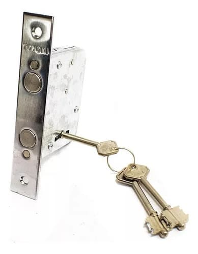 Cerrojo Doble Perno Giratorio Lh-2222  Plateado