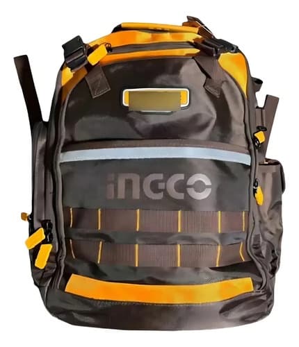 Bolso De Herramientas Ingco Htvt09028 + Hbp01028 Con Capacidad De 8kg Marrón