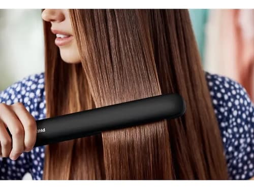 Plancha Para El Cabello Philips Hp8321 Placas Largas Negro