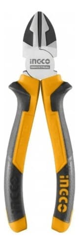 Alicate De Corte Diagonal Industrial Ingco 6 PuLG Hdcp28168 Color Naranjo/negro Naranja/negro