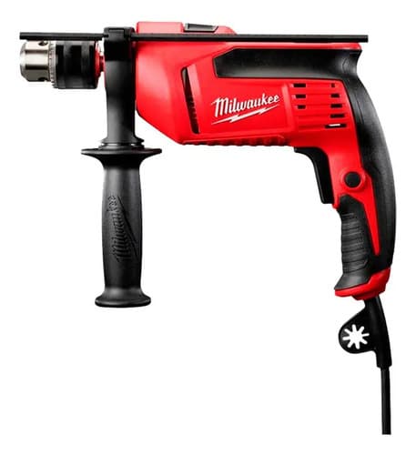 Taladro Percutor 13 Mm Atornillador Milwaukee 680w Sim Bosch Frecuencia 50 Hz Color Rojo Y Negro Rojo/negro