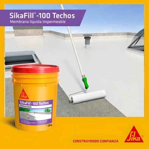 Membrana Líquida Sikafill -100 Techos 20kg Blanco Acabado Mate