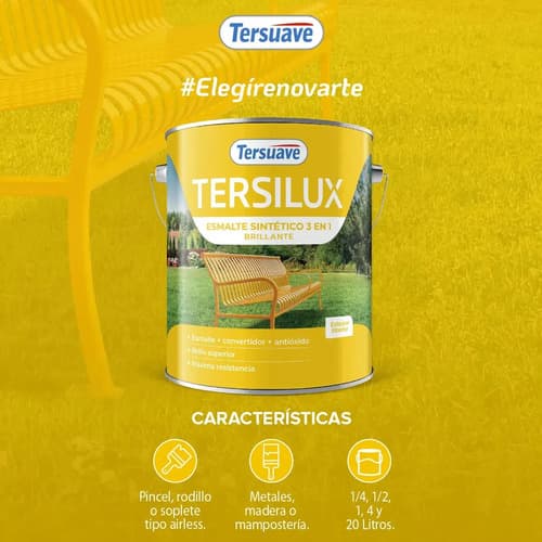 Esmalte Sintético Blanco Interior Exterior Tersuave Brillante 1l