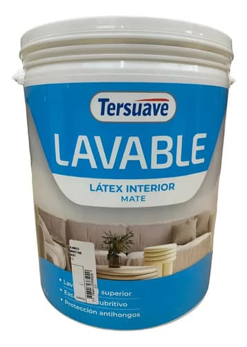 Pintura Para Interior 4 Litros Super Lavable Tersuave Mf Blanco