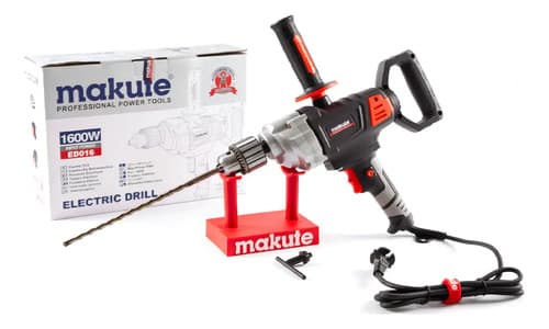Taladro Eléctrico Makute Ed016 1600w Rotación Potencia Alto Negro