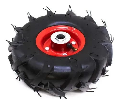 Rueda Inflable De Goma Reforzada Negro