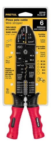 Pinzas Pelacables 9'' Calibre 0.82 A 5.27 Mm Multiuso Pretul