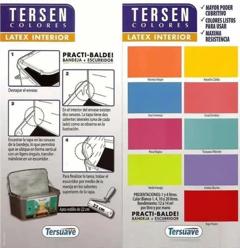 Pintura De Látex Tersuave Tersen Exterior E Interior Color Rojo Pasion De 1l