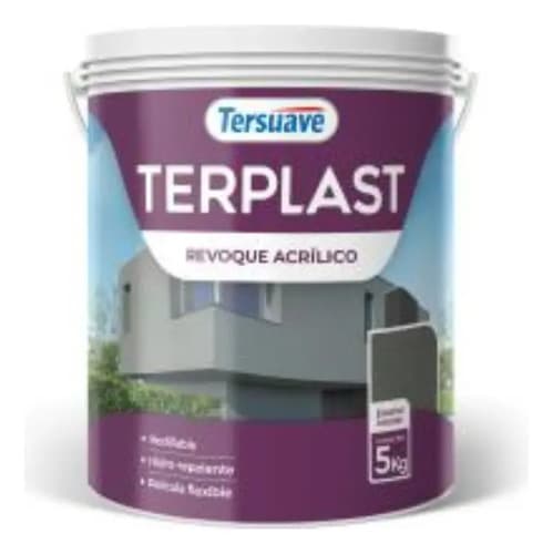 Revoque Acrílico Terplast Rodillable 25kg Tersuave - Regué Color Verde Liquen Hazel