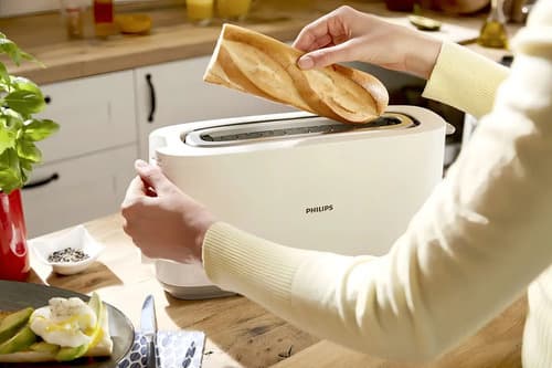 Philips Hd2590/00 Tostadora Pan Frances Y Lactal 7 Niveles Color Blanco