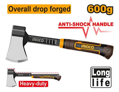 Hacha Mano Ingco 600gr Corte Madera Acero Forjado Resistente