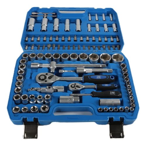 Set Juego De Llaves Tubos Y Puntas Combinadas 108 Pza Valija Color Azul