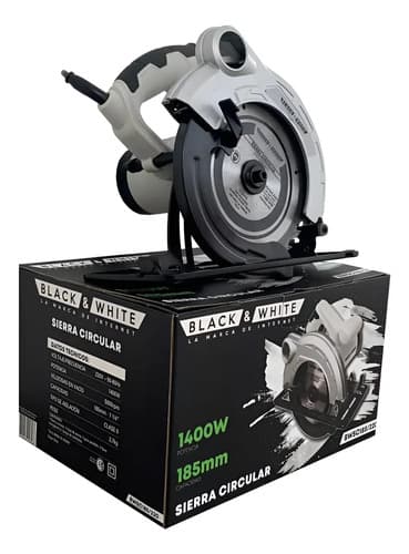 Sierra Circular 1400w 185mm, 7 1/4 , Incluye Disco Verde Oscuro 50 Hz