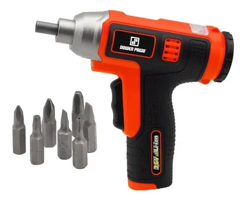 Atornillador A Bateria Dowen Pagio Reversible 3.6v Litio Naranja 50 Hz