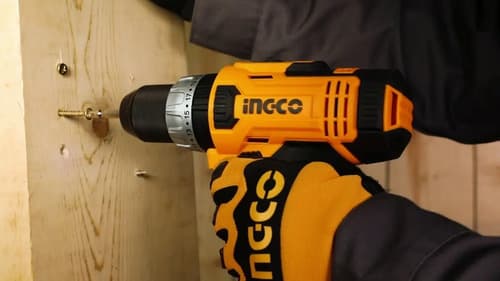 Taladro Atornillador Percutor Impacto 20v Ingco 2 Baterias Amarillo 50
