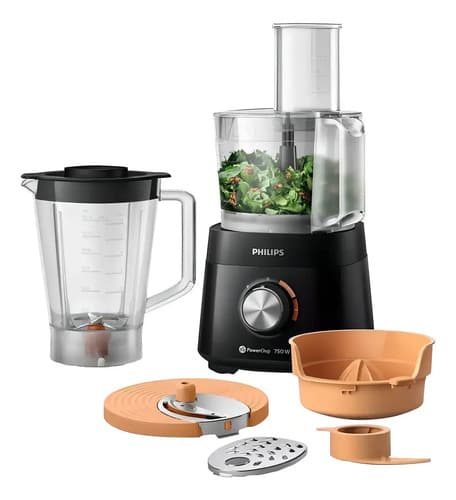 Procesador De Alimentos Philips Hr7302/90 750w Accesorios Ub Negro
