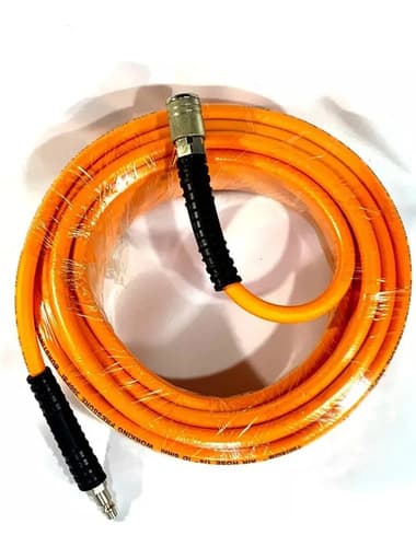 Manguera Aire Compresor 1/4 6x12mm 15 Mts C/ Acoples M62 Naranja Claro