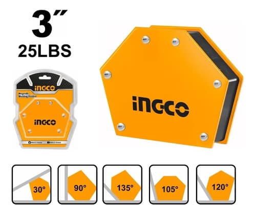 Escuadra 3 Multi Angulo Magnetica Ingco Amwh25032