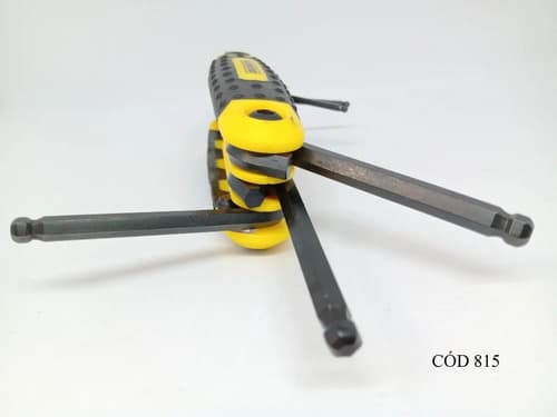 Juego De 9 Llaves Allen Hexagonales Plegables Metricas Cross
