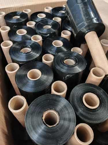 Nylon Film Stretch Con Mango Negro Embalaje Pack X 39u X600g Negro