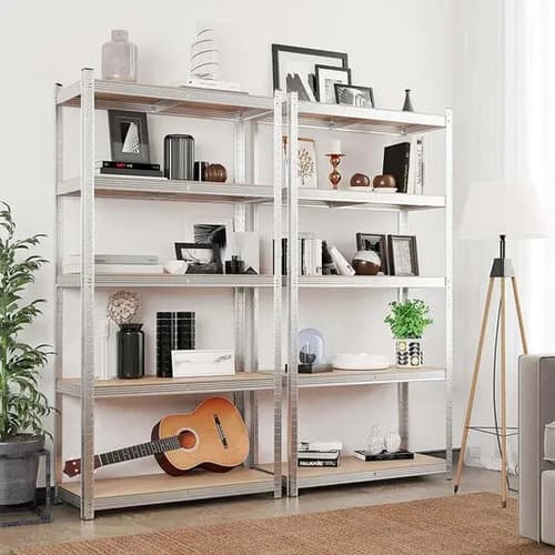 Estanterías Metálicas De Marco Mustang 5 Estantes Ajustables 40cm Galvanizado