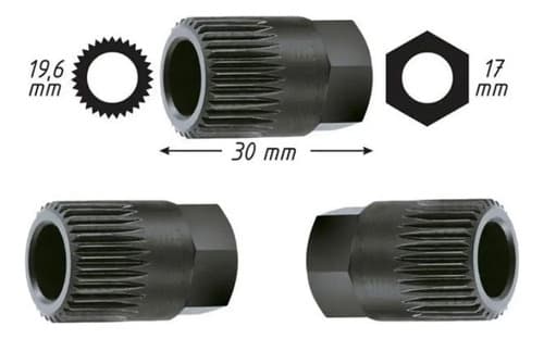 Dado Extractor Polea Alternador - 33 Dientes | Eurotech