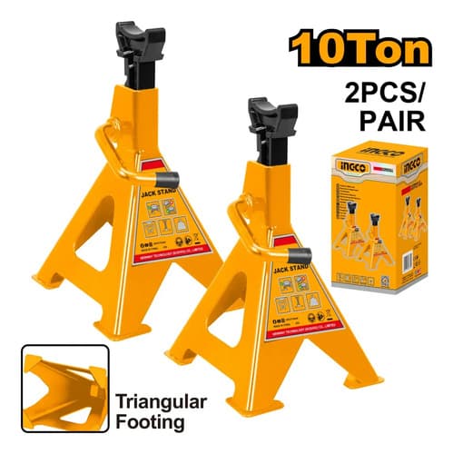 Set X2 Soporte Caballete Gato Hidraulico 10ton Hjs1001 Ingco