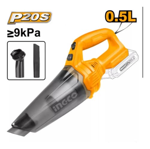 Aspiradora 20v Para Auto Ingco Cvli2001 + Batería + Cargador Naranja Claro