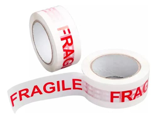 Cinta Adhesiva Empaque Fragil 48mm X50 Cajax72 Blanco Liso