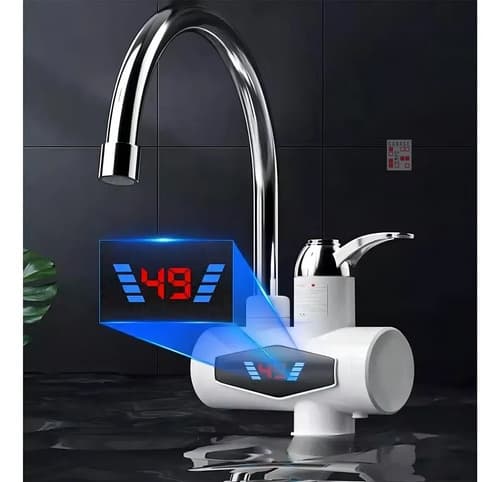 Calentador De Agua Instantáneo Canilla Mesada Cocina Baño Ac Brillante