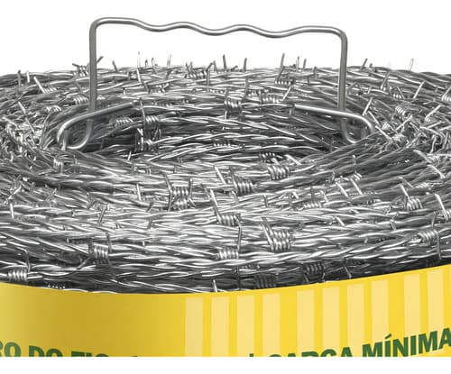 Alambre De Púas Morlan 500m Plateado Para Construcción Modelo 1078