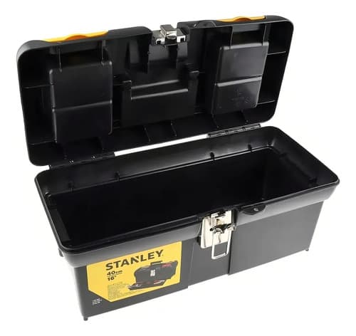 Caja De Herramientas Stanley 16013 Plástico 16 Cierre Metal Negro