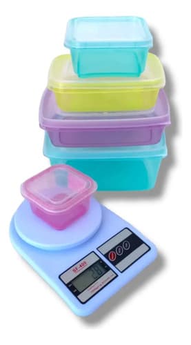 Balanza De Cocina Digital Electronic De 10 Kg Con Función Tara Blanco
