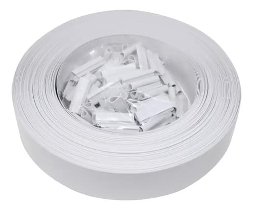 Cinta Cubre Cerco Rejas Premium Rollo Incluye Clips Colores Blanco