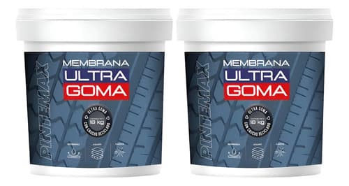 Membrana Impermeabilizante Con Goma De Caucho 18 Kg + 18 Kg. Acabado Mate Color Blanco Tiza
