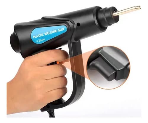 Soldadora De Plástico 70w C/abrazaderas Corrugadas Y Grapas Negro