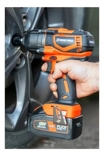 Llave De Impacto Inalambrica Bateria 18v Dowen Pagio Naranja Oscuro