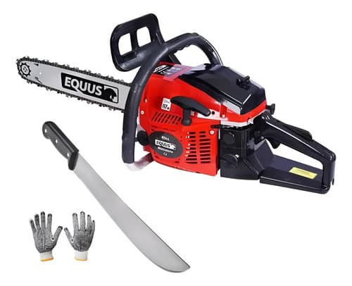 Motosierra Equus 45cc Vaina 18  Arranque Fácil + Machete Rojo