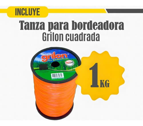 Tanza Grilon 2,5mm Cuadrada Desmalezadora Motoguadaña X 1kg Color Naranja