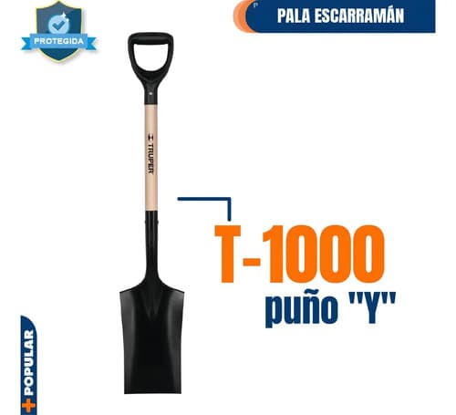 Pala Escarraman T1000 Uso Rudo Jardines Cortar Raices 104 Cm Color Natural