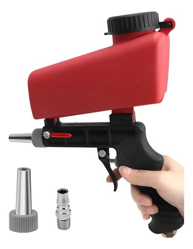 Arenadora Portátil Pistola Chorro De Arena 600ml Metal
