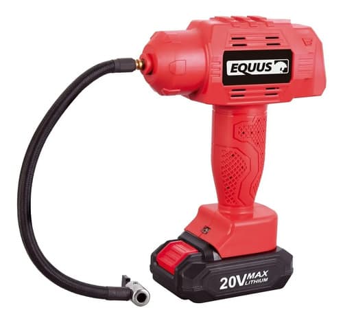 Inflador Compresor Pistola Inalámbrico Equus Equus Color Rojo