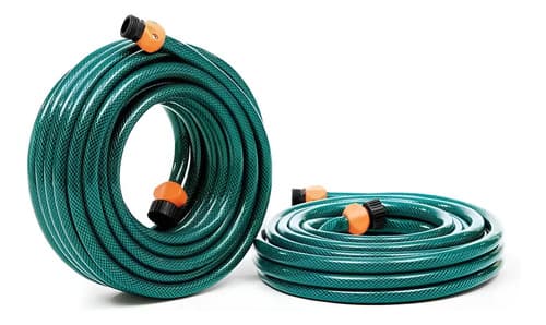 Manguera Jardin Reforzada Conexiones Plásticas 10 Mts Truper Verde
