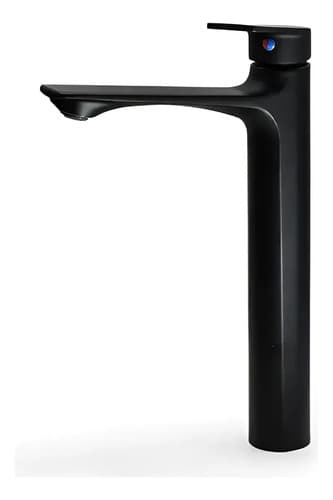 Canilla Negra Lavatorio Alta Italomix Lh-3845 Negro Mate