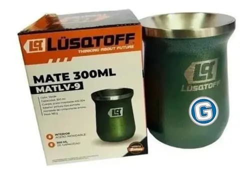 Mate Acero Inoxidable Térmico 300 Ml Lusqtoff Verde Liso