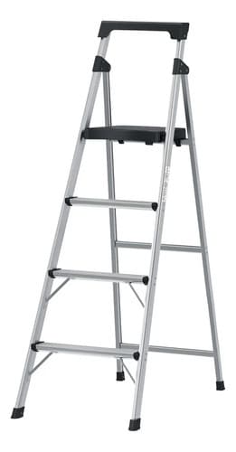 Escalera Tubular Plegable 4 Peldaños Aluminio 16765 Color No Aplica