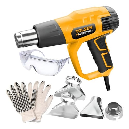 Pistola De Calor Tolsen 2000w Naranja Con Negro