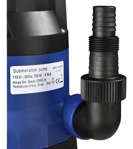 Bomba De Agua Sumergible 1hp 750w Calidad Azul